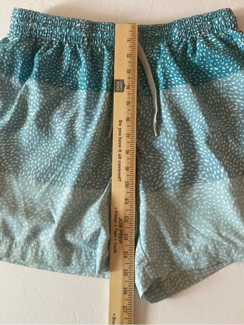 Chubbies SZ L turquoise Dot-Striped Swim Trunks